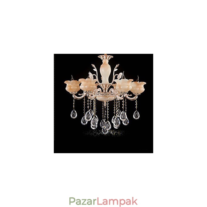 Jade Crystal függőlámpa Gyertya stílusú csillár