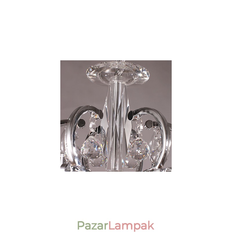 Elegáns króm kristály gyertyacsillár