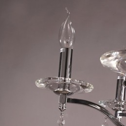 Elegáns króm kristály gyertyacsillár