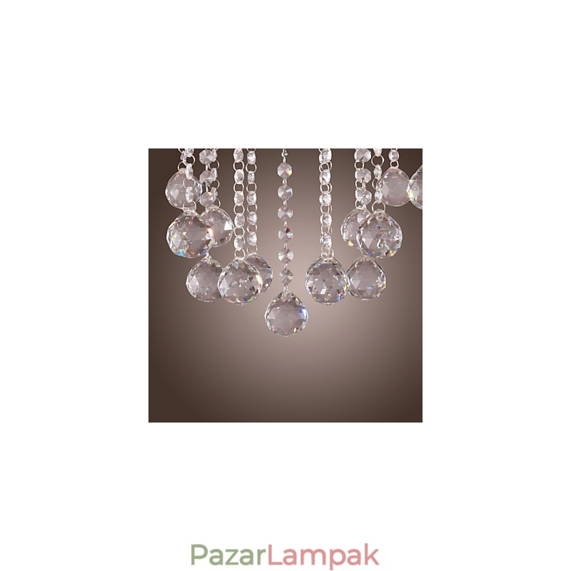 Elegáns króm kristály gyertyacsillár