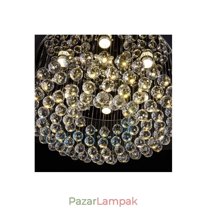 Modern K9 Crystal kerek süllyesztett mennyezeti lámpa