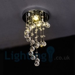 1 Light Modern K9 Crystal kerek süllyesztett mennyezeti lámpa