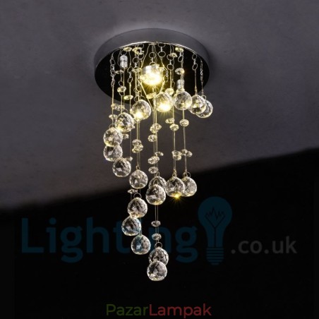 1 Light Modern K9 Crystal kerek süllyesztett mennyezeti lámpa 1 Light Modern K9 Crystal kerek süllyesztett mennyezeti lámpa