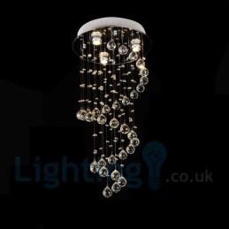 3 Light Modern K9 Crystal kerek süllyesztett mennyezeti lámpa