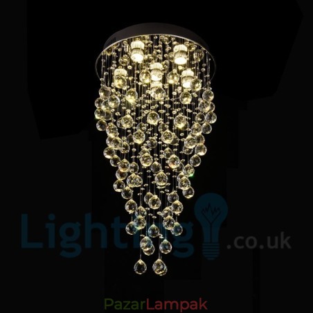 6 Light Modern K9 Crystal kerek süllyesztett mennyezeti lámpa 6 Light Modern K9 Crystal kerek süllyesztett mennyezeti lámpa
