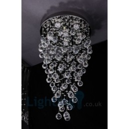 6 Light Modern K9 Crystal kerek süllyesztett mennyezeti lámpa