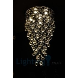 6 Light Modern K9 Crystal kerek süllyesztett mennyezeti lámpa