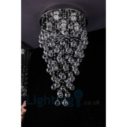 6 Light Modern K9 Crystal kerek süllyesztett mennyezeti lámpa