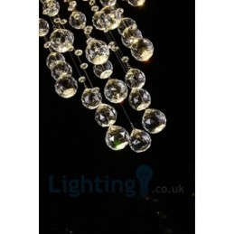 6 Light Modern K9 Crystal kerek süllyesztett mennyezeti lámpa