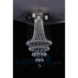 4 Light Modern K9 Crystal kerek süllyesztett mennyezeti lámpa