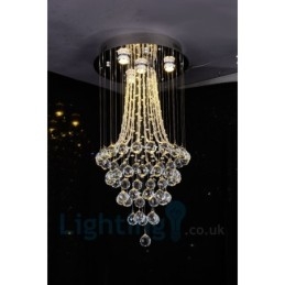 4 Light Modern K9 Crystal kerek süllyesztett mennyezeti lámpa