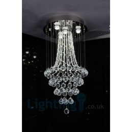 4 Light Modern K9 Crystal kerek süllyesztett mennyezeti lámpa