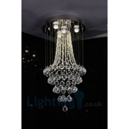 4 Light Modern K9 Crystal kerek süllyesztett mennyezeti lámpa