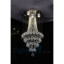 4 Light Modern K9 Crystal kerek süllyesztett mennyezeti lámpa