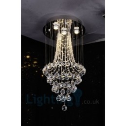 4 Light Modern K9 Crystal kerek süllyesztett mennyezeti lámpa