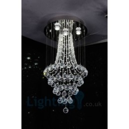4 Light Modern K9 Crystal kerek süllyesztett mennyezeti lámpa
