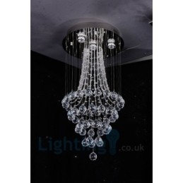 4 Light Modern K9 Crystal kerek süllyesztett mennyezeti lámpa