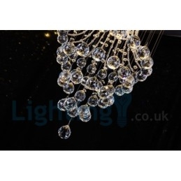 4 Light Modern K9 Crystal kerek süllyesztett mennyezeti lámpa