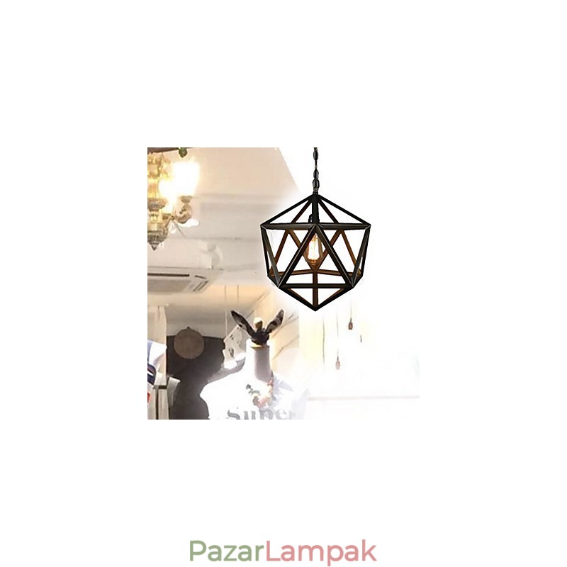 Rusztikus Lodge Vintage fém csillár