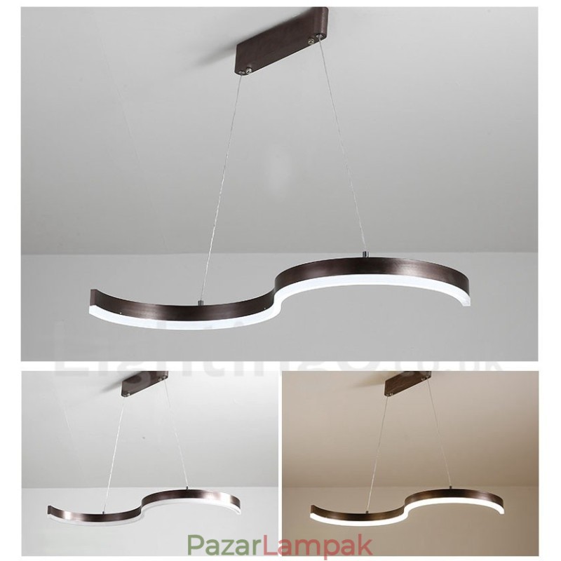Fényszabályozható lineáris függőlámpa távirányítóval Modern design