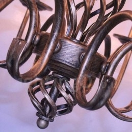 6 Világos rusztikus Retro Vintage fekete fehér függő gyertyacsillár