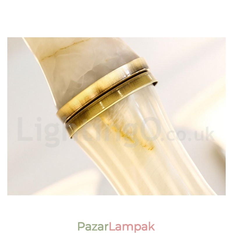 Tiszta sárgaréz luxus rusztikus retro vintage sárgaréz függő gyertyacsillár üveg ernyőkkel