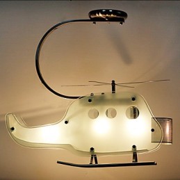 Egyszerű Gyermek lámpa Cartoon Glass Helikopter lámpa
