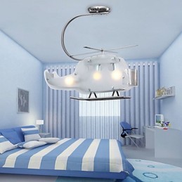 Egyszerű Gyermek lámpa Cartoon Glass Helikopter lámpa