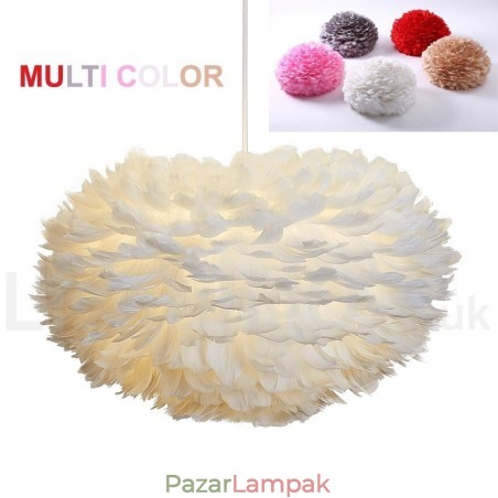 Többszínű tollcsillár Modern, kortárs függőlámpa Többszínű tollcsillár Modern, kortárs függőlámpa