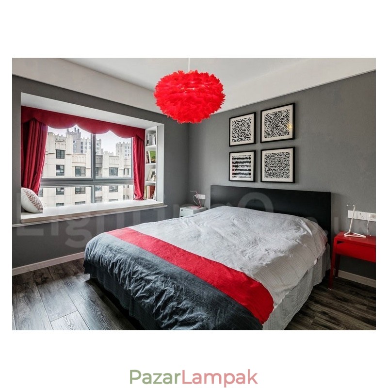 Többszínű tollcsillár Modern, kortárs függőlámpa