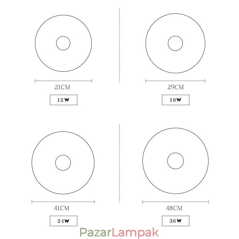 Szabályozható ultravékony kerek fa mennyezeti lámpa akril ernyővel, északi stílusú mennyezeti lámpával