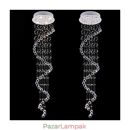 Kristály függőlámpa csillár világítás 4 lámpa ezüst baldachinos átlátszó K9 Crystal Helix mennyezeti lámpák H150CM Kristály függőlámpa csillár világítás 4 lámpa ezüst baldachinos átlátszó K9 Crystal Helix mennyezeti lámpák H150CM