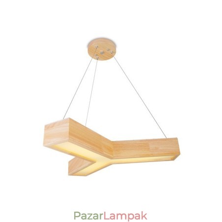 Fa modern háromszög függőlámpa Fa modern háromszög függőlámpa