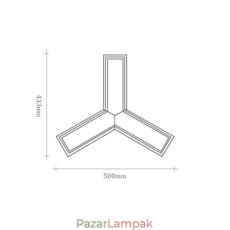 Fa modern háromszög függőlámpa