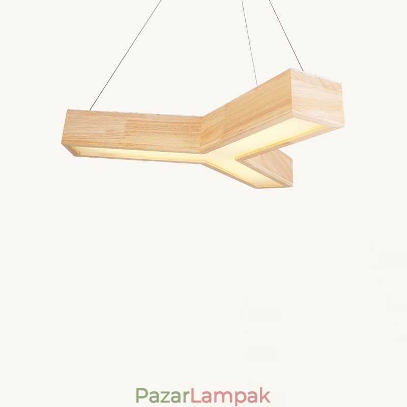 Fa modern háromszög függőlámpa
