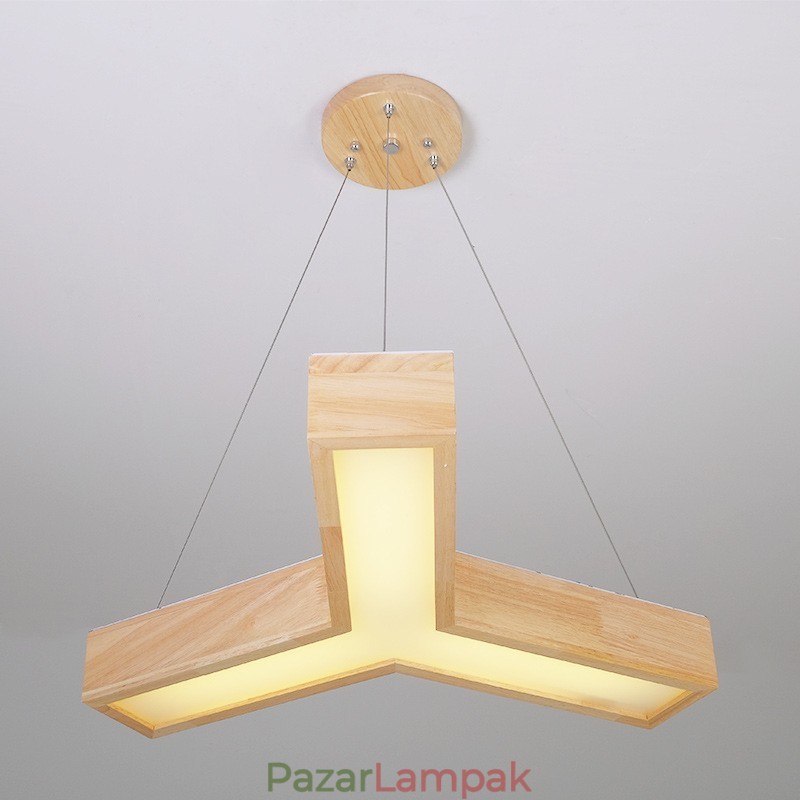 Fa modern háromszög függőlámpa