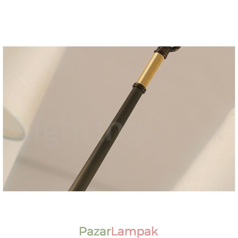 Tiszta sárgaréz, nagy luxus rusztikus retro vintage sárgaréz függőcsillár szövet ernyőkkel