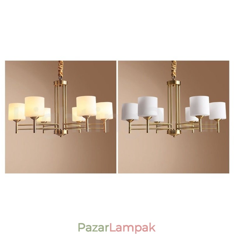 Tiszta sárgaréz, nagy luxus, rusztikus, retro vintage sárgaréz függőcsillár üvegernyőkkel