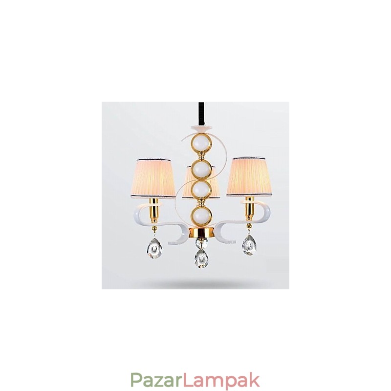 Fabric Chandelier 3 Light Modern minimalista, kiváló minőségű lámpa
