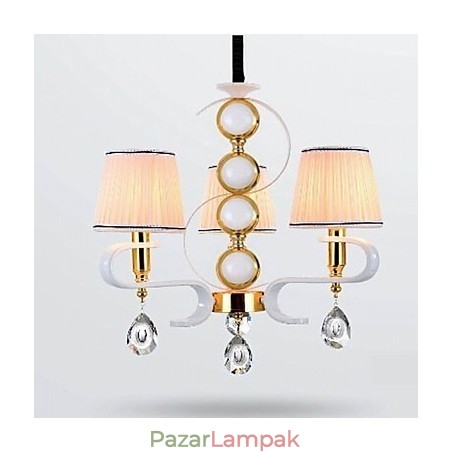 Fabric Chandelier 3 Light Modern minimalista, kiváló minőségű lámpa Fabric Chandelier 3 Light Modern minimalista, kiváló minőségű lámpa