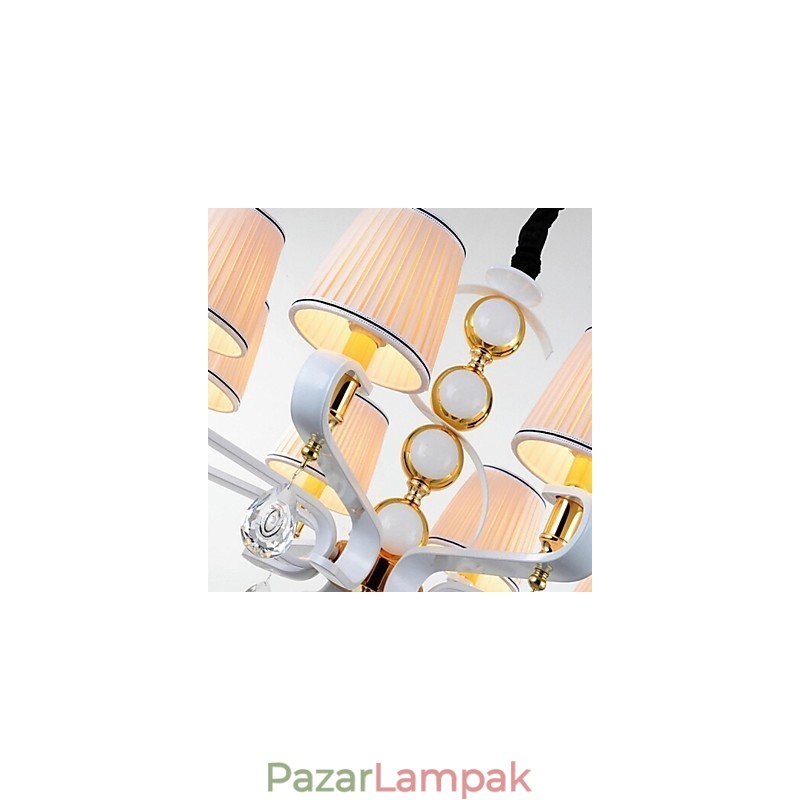 Fabric Chandelier 3 Light Modern minimalista, kiváló minőségű lámpa