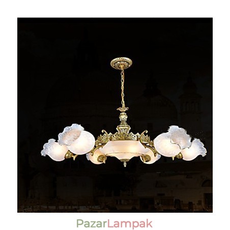 Hagyományos klasszikus Vintage Retro bronz fémcsillár Hagyományos klasszikus Vintage Retro bronz fémcsillár