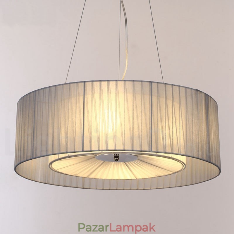 Drum 4 Light Pendant Modern fény szövet ernyővel