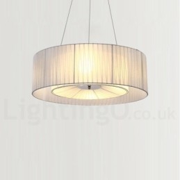 Drum 4 Light Pendant Modern fény szövet ernyővel