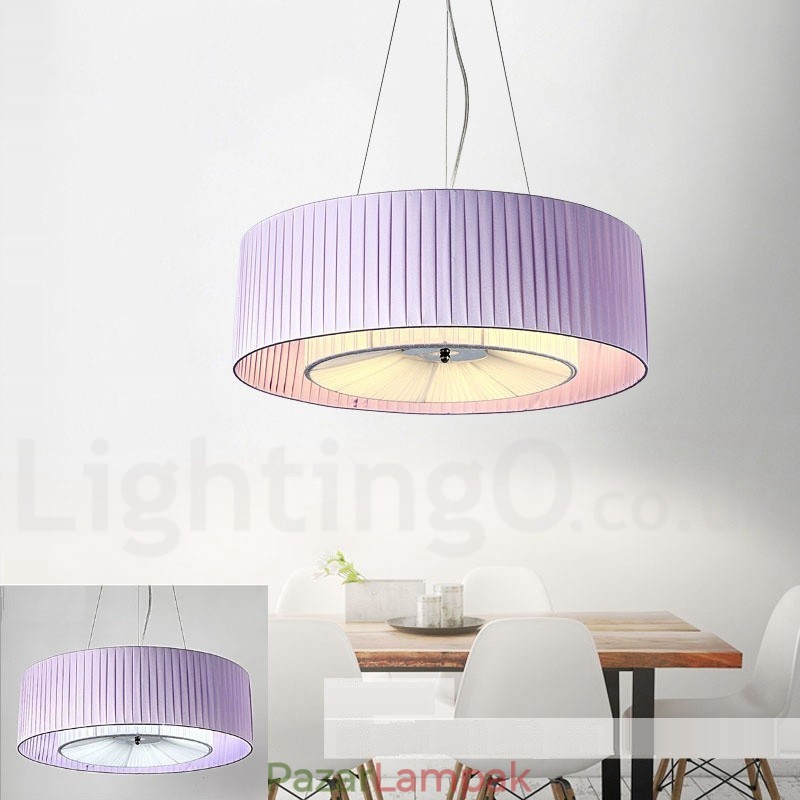 Drum 4 Light Pendant Modern fény szövet ernyővel