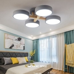 Fa csillár Modern, modern skandináv stílusú, süllyesztett mennyezeti lámpa akril ernyővel
