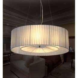 Drum 4 Light Pendant Modern fény szövet ernyővel