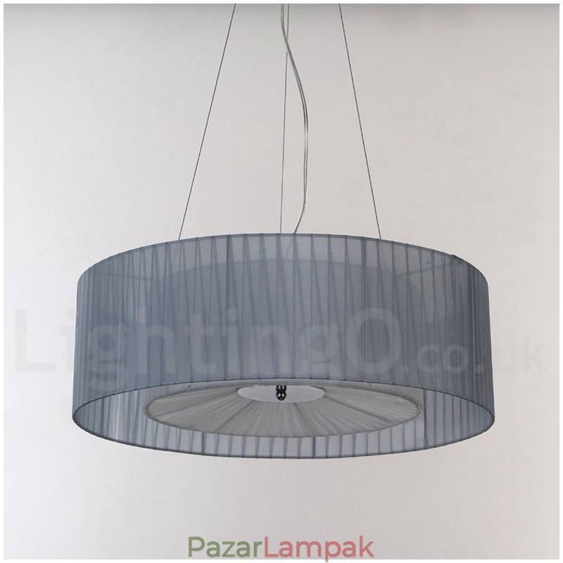Drum 4 Light Pendant Modern fény szövet ernyővel