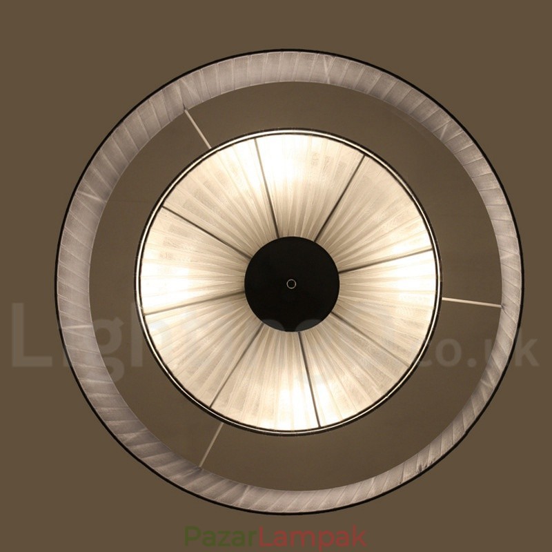 Drum 4 Light Pendant Modern fény szövet ernyővel