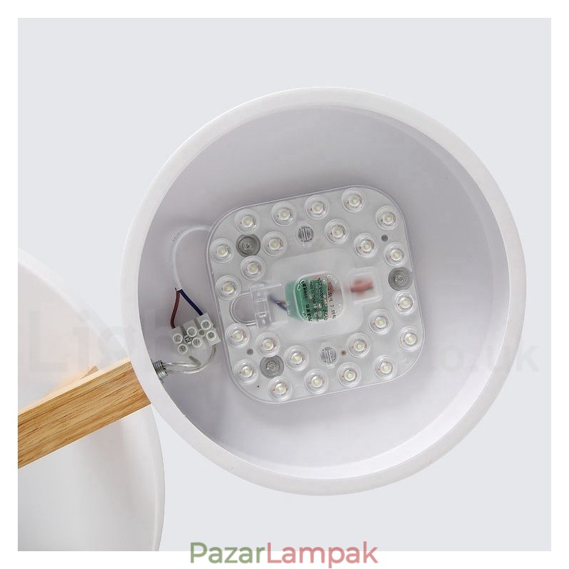 Fa csillár Modern, modern skandináv stílusú, süllyesztett mennyezeti lámpa akril ernyővel